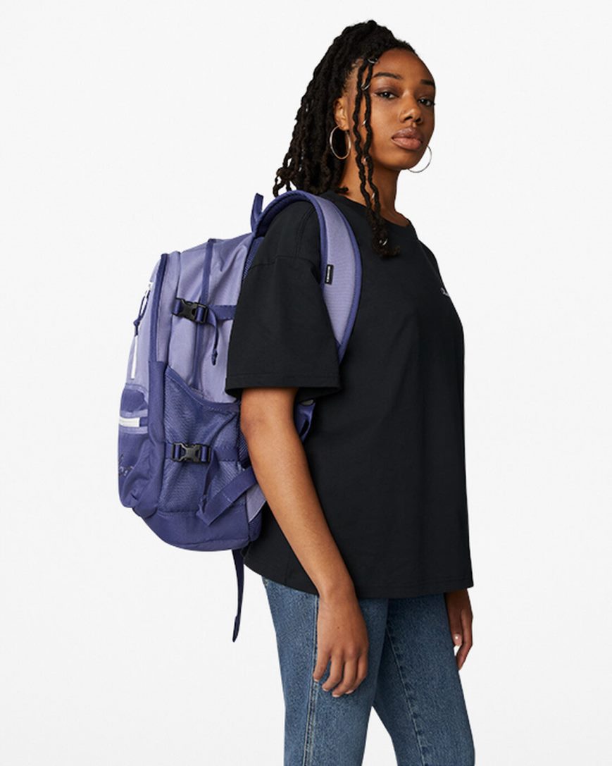 Men\'s Converse Straight Edge Backpacks Purple | AU 54E60B